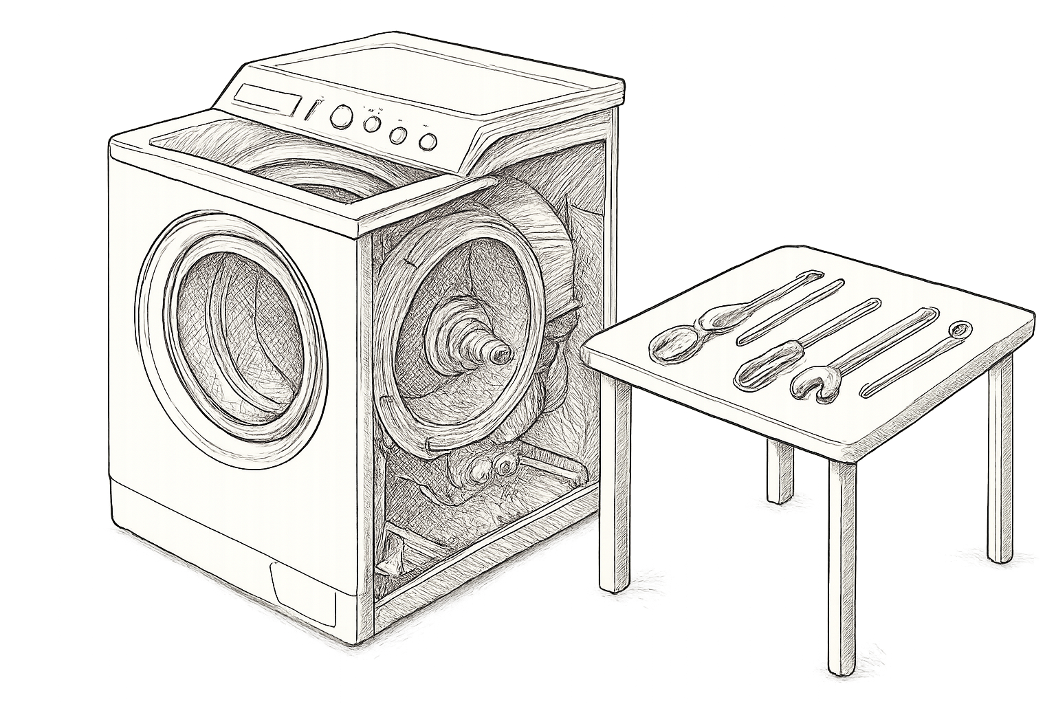 changer roulement machine à laver chargement dessus