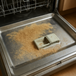 Mon lave-vaisselle laisse des traces de sable : causes et solutions pour y remédier
