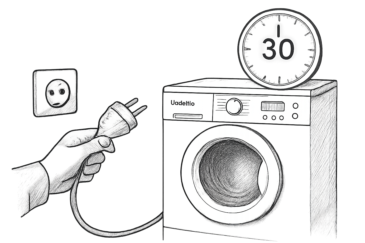réinitialiser machine à laver vedette